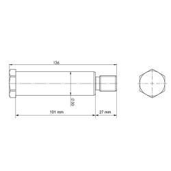 3014004H Svornjak 30x136 mm Zepro